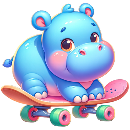 Cute Animals on Skateboard Stickers - Print My Stickers