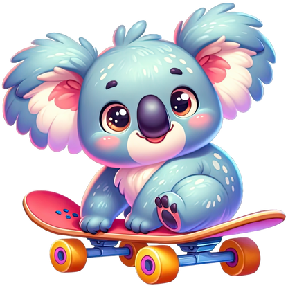 Cute Animals on Skateboard Stickers - Print My Stickers