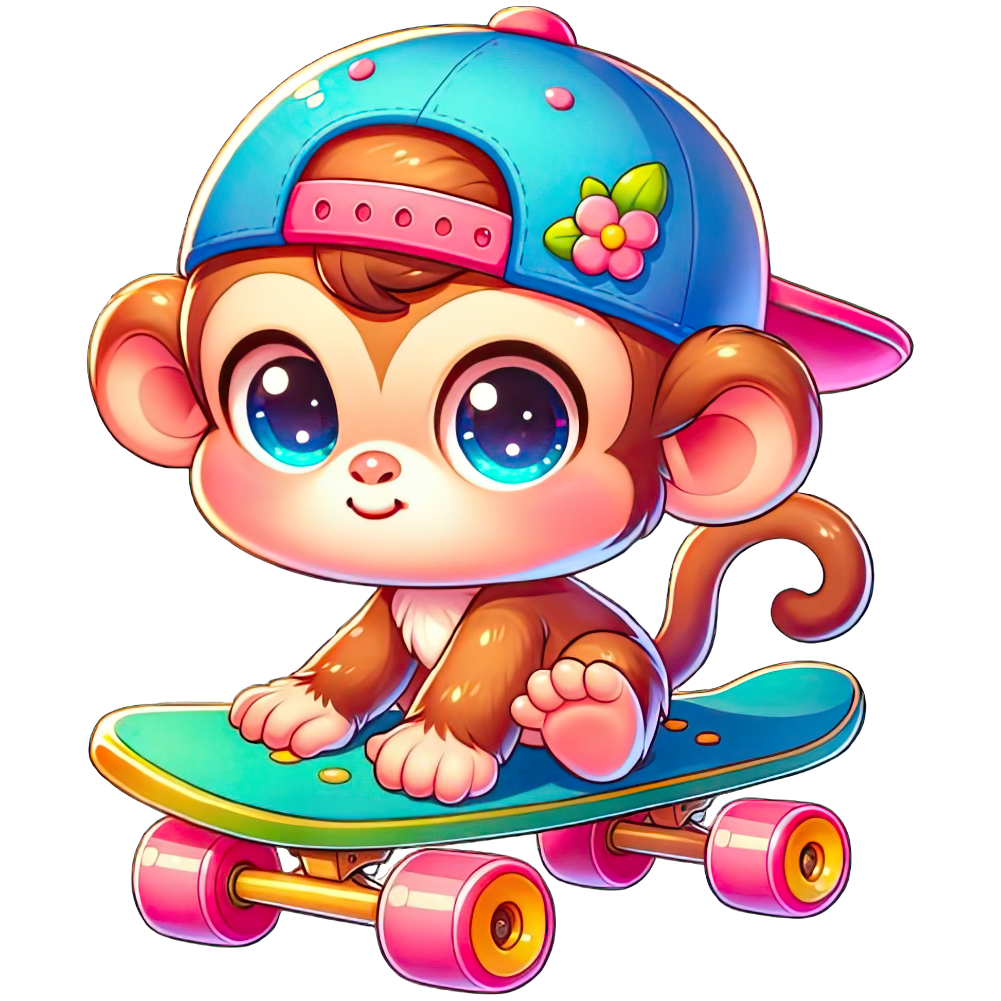 Cute Animals on Skateboard Stickers - Print My Stickers